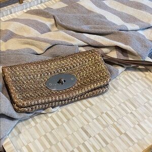 Gap Woven bronze wristlet/clutch(bw)